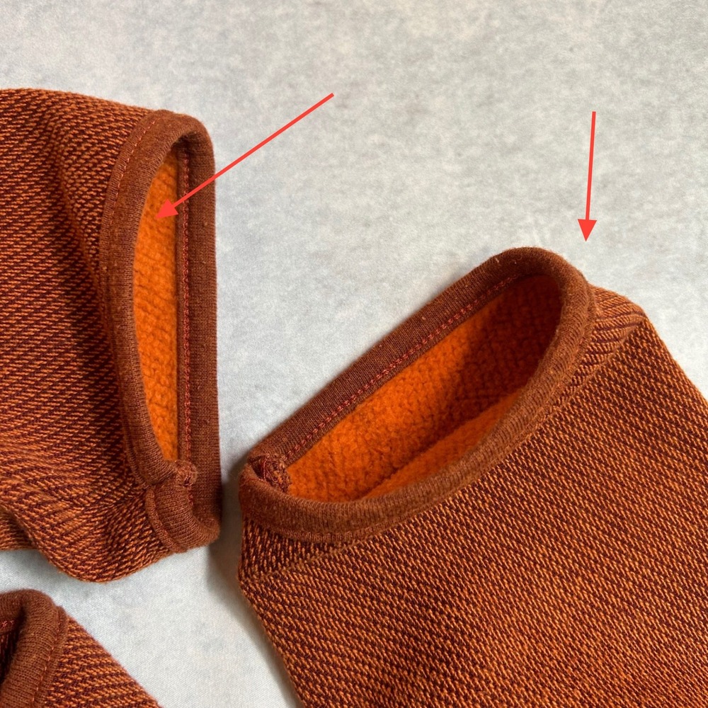Orvis Womens Burnt Orange Textured Knit Button Cardigan Leather Elbow Patches M - Picture 11 of 11
